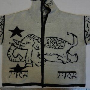 Elephant & Stars Hooded Cardigan - Large